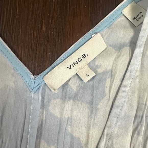 Vince Painted Magnolia V-Neck Midi Dress - Picture 6 of 11